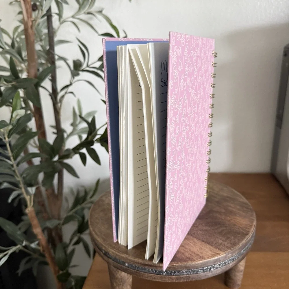 Miffy Flowers Pink Sakura Spiral Notebook 8.75